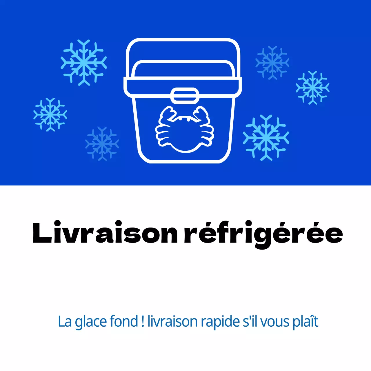 Livraison réfrigérée de fruits de mer