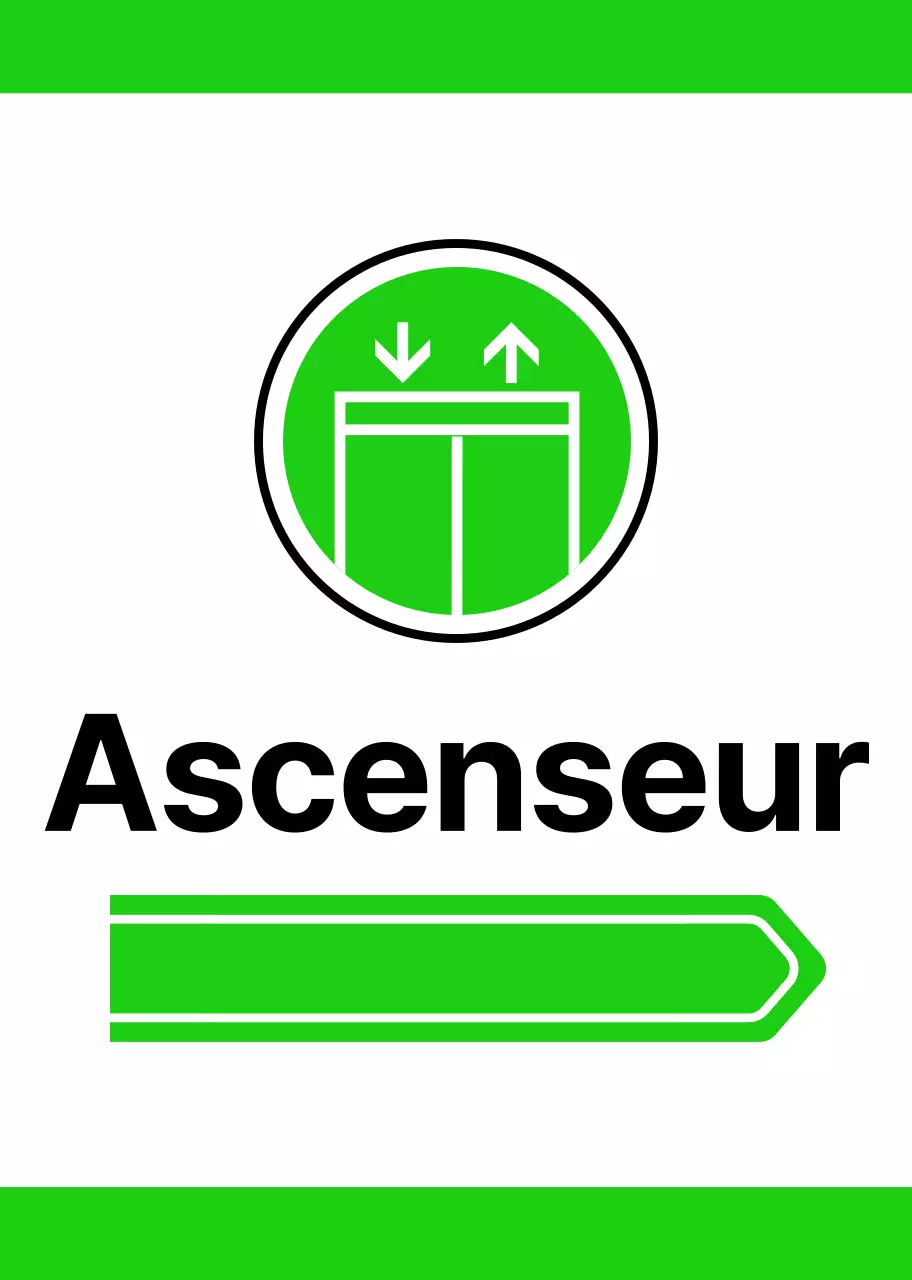 Pour le guidage de l'emplacement avec des pictogrammes jaunes et verts simples