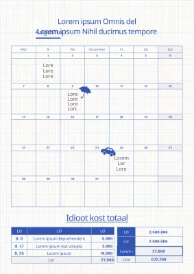 Blauwgepunt idioot onkostenjournaal