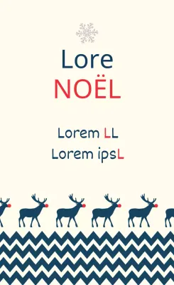 Étiquettes de vœux de Noël illustrées ivoire bleu marine