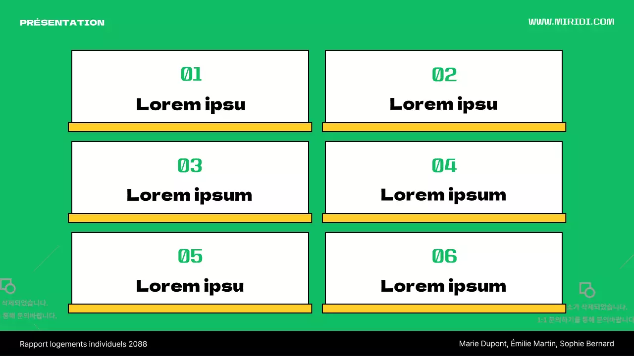 Voici le thème de l'illustration d'une jolie maison verte et jaune pour une personne.