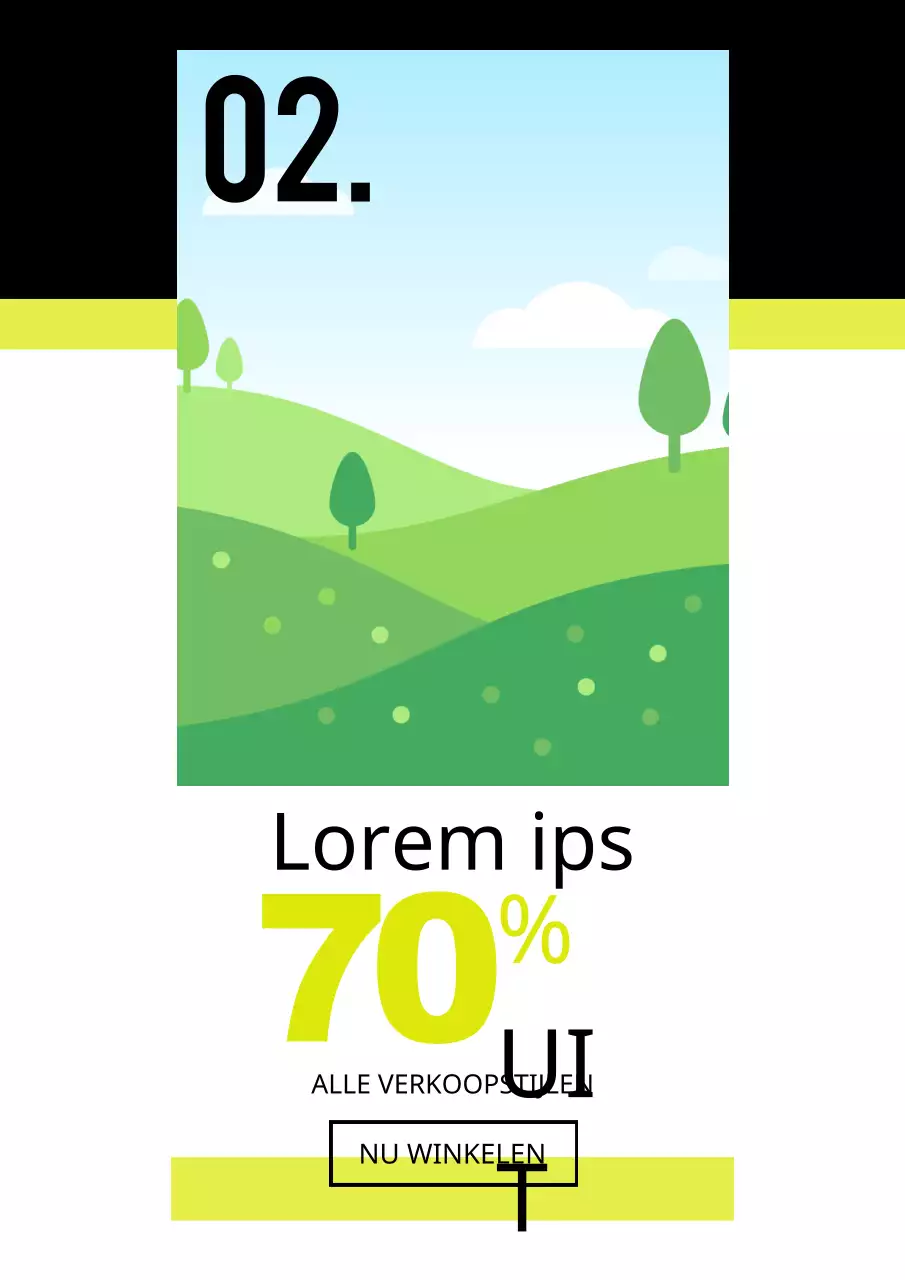 Verschillende lay-outs met zwarte en lichtgroene foto's