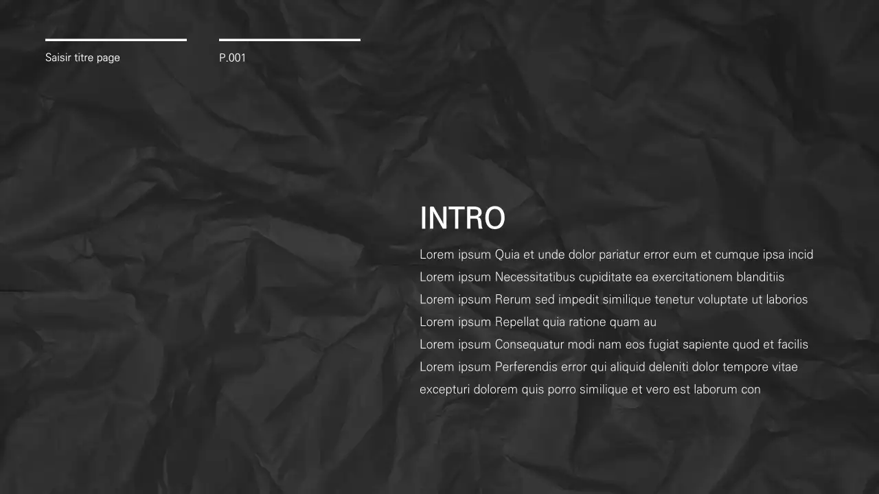 Une présentation chic