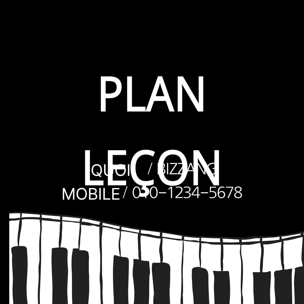 PLAN DE LA LEÇON