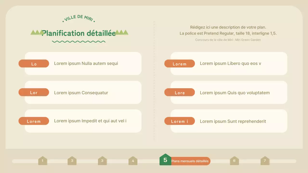 Proposition de concours pour la création d'un jardin de revitalisation communautaire vert et orange