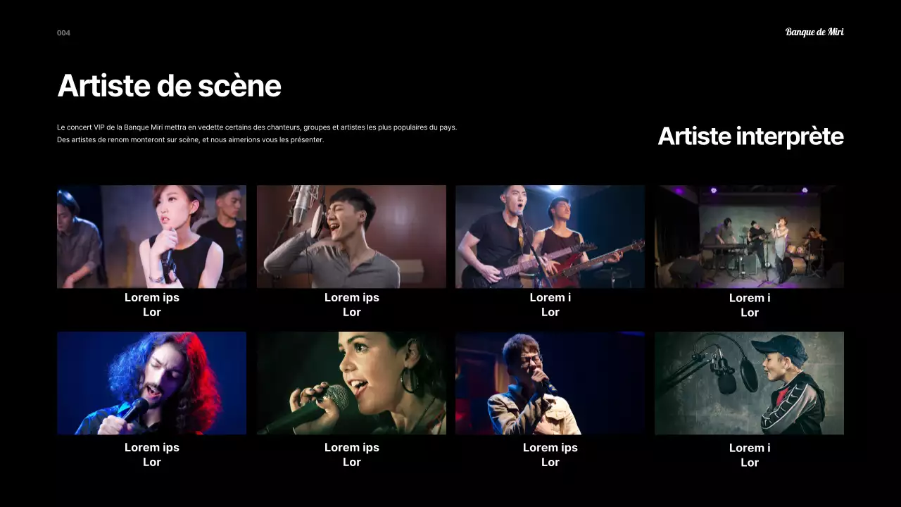 Une simple setlist de festival en noir et blanc