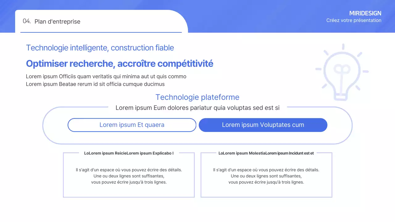 Proposition d'offre simple en dégradé bleu