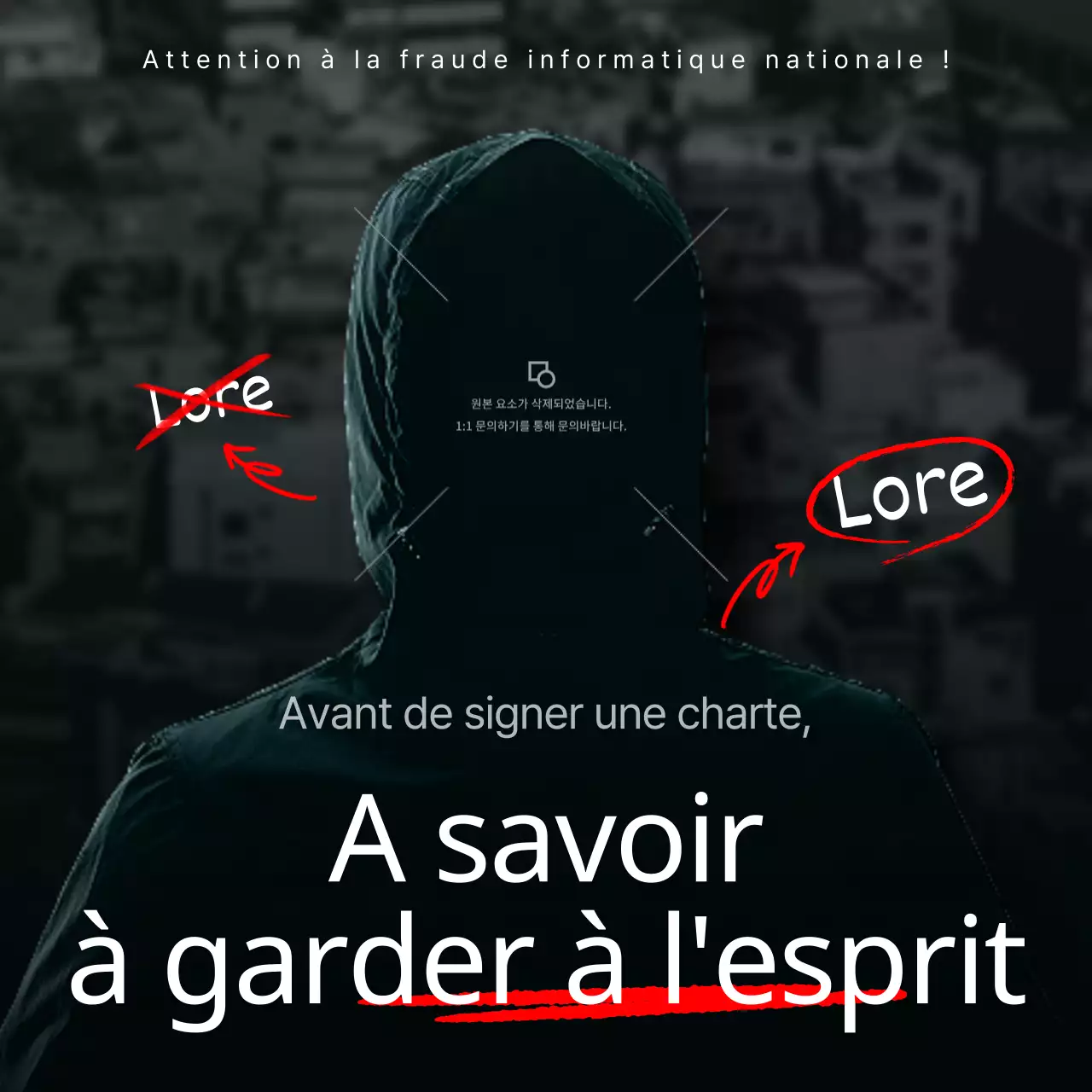 Notes sombres et simples sur l'accord de charte en noir, blanc et rouge