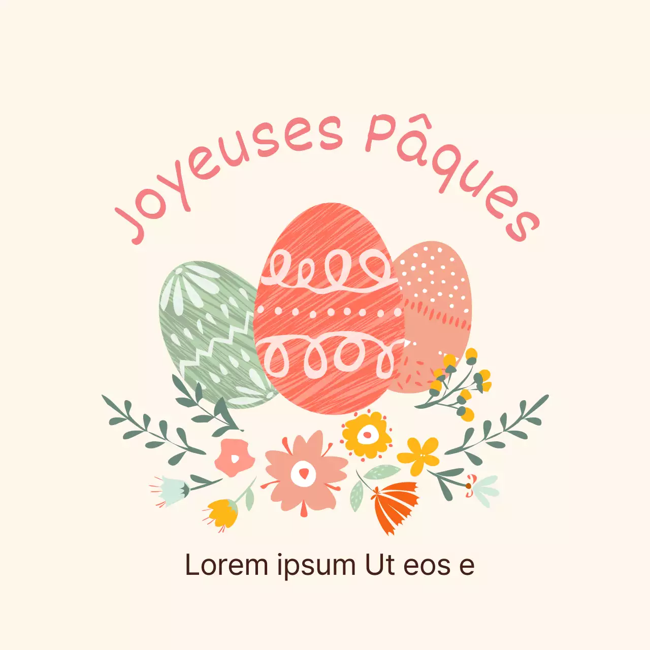 Illustration jaune, étiquettes de Pâques pour l'église