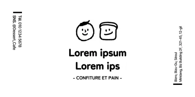 Symbole de caractère simple et mignon pour un logo d'information sur la boulangerie et le service à la clientèle.