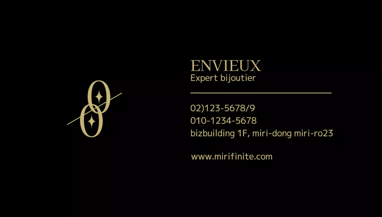 Bijouterie haut de gamme avec un logo symbolique noir et or