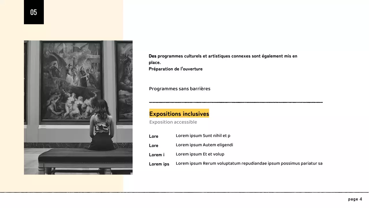 Présentation d'un design minimaliste et sans obstacle de couleur jaune