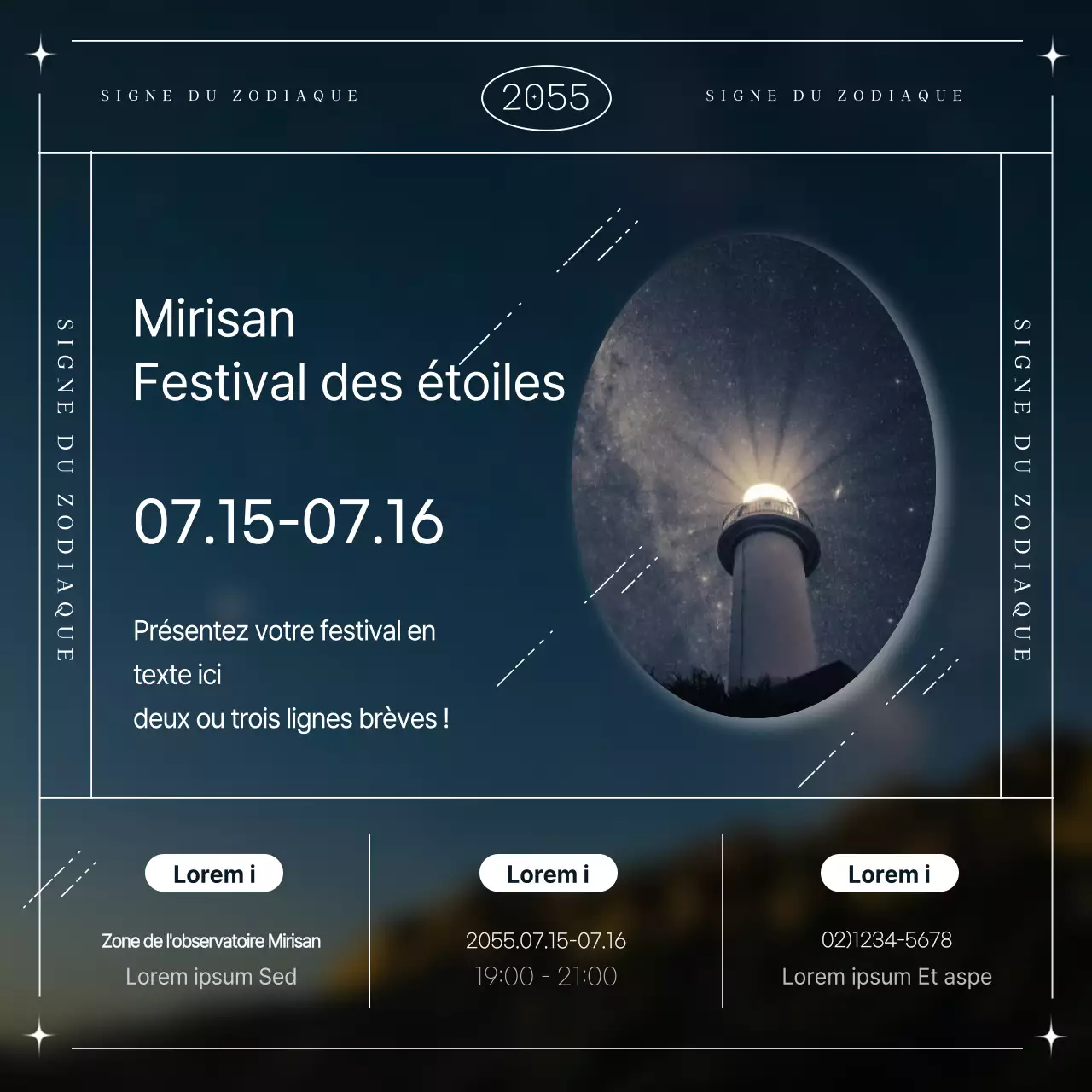 Une constellation simple avec des lignes et des formes marines