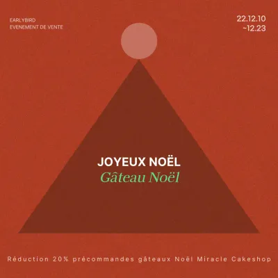 Promotion de l'événement de Noël en rouge avec un concept simple