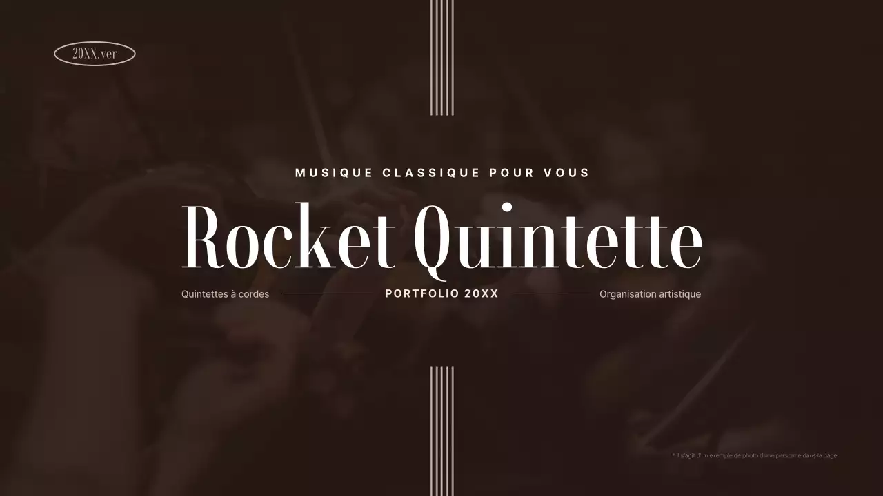 Portefeuille d'organisations d'arts du spectacle dans des tons bruns et sourds