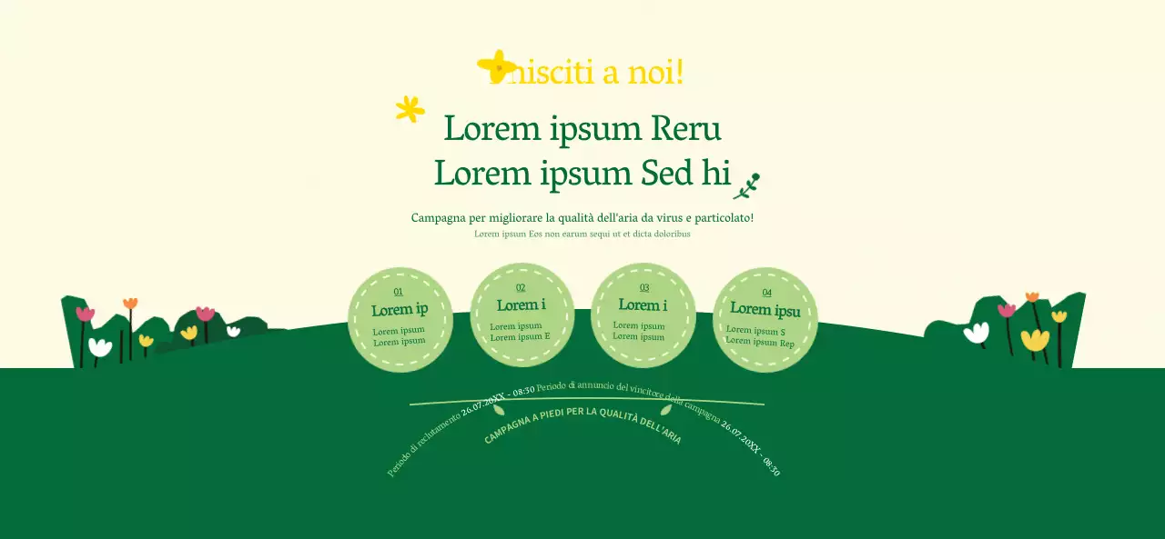 A proposito della campagna verde e gialla sullo stile pulito per andare al lavoro a piedi