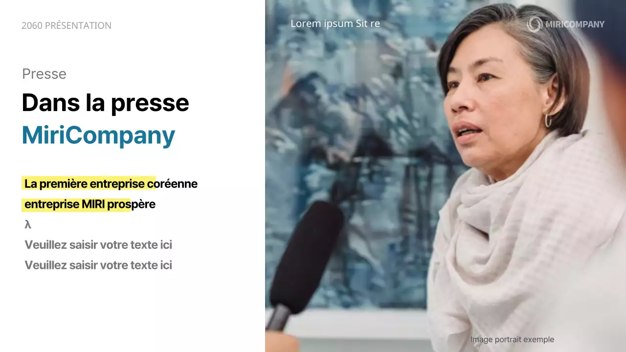 Une proposition d'introduction d'entreprise moderne en blanc et bleu