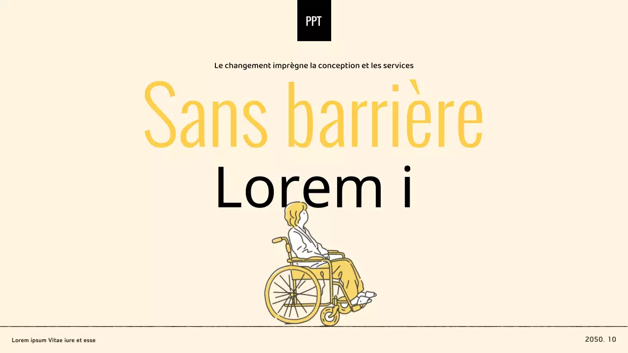 Présentation d'un design minimaliste et sans obstacle de couleur jaune