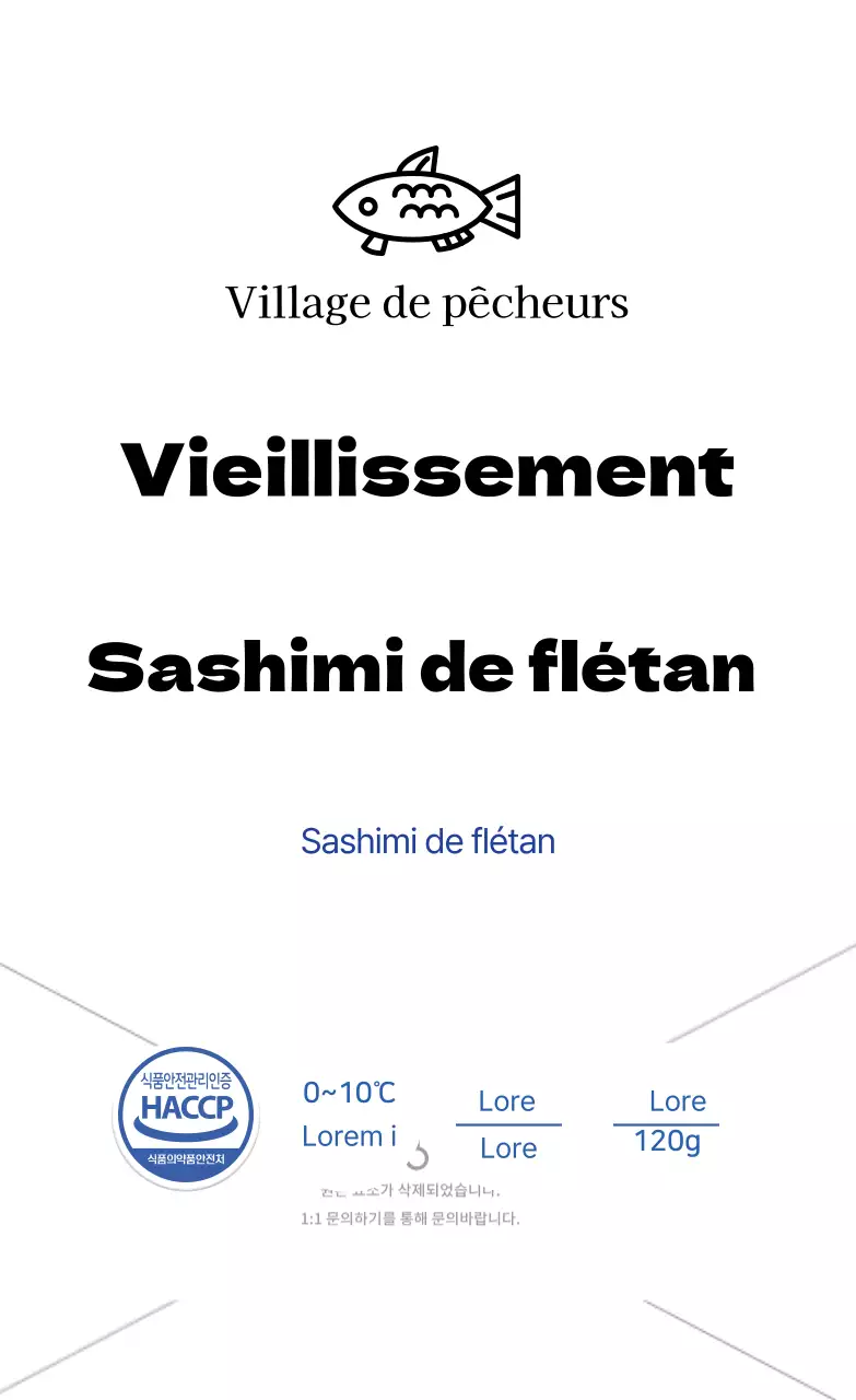 Sashimi de flétan vieilli