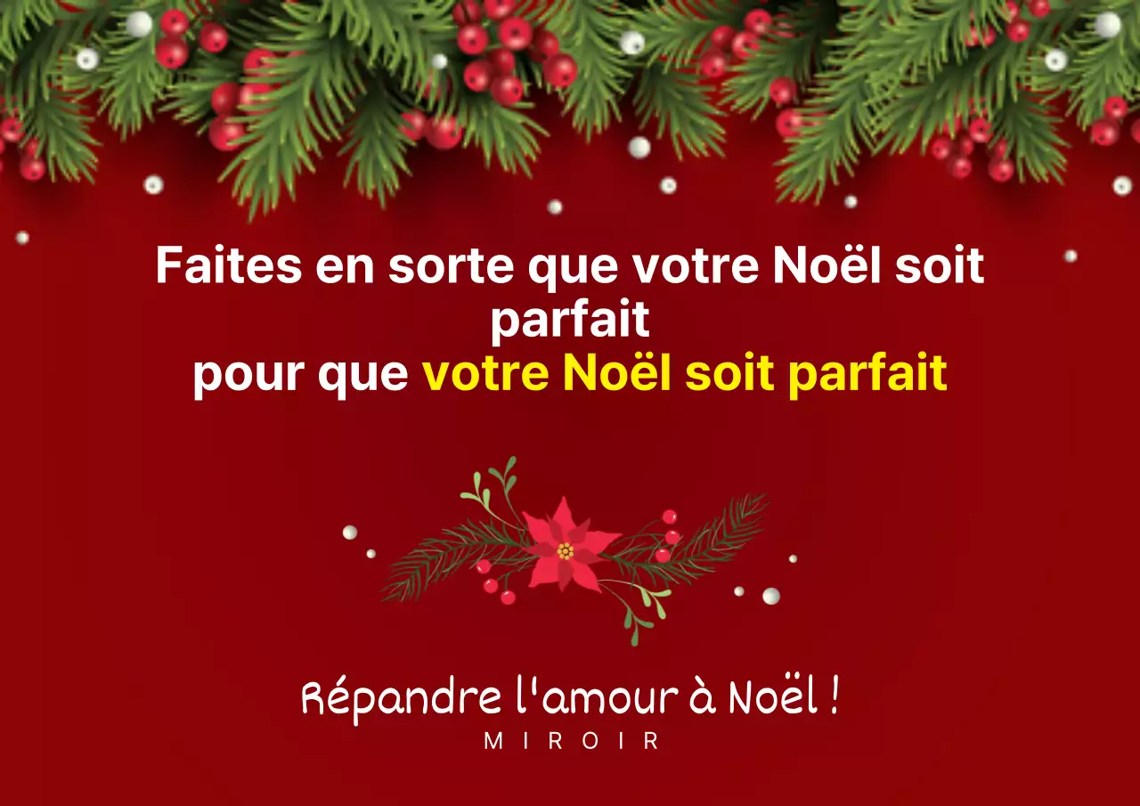 Couronne rouge Fleuriste Noël Paysage Poster