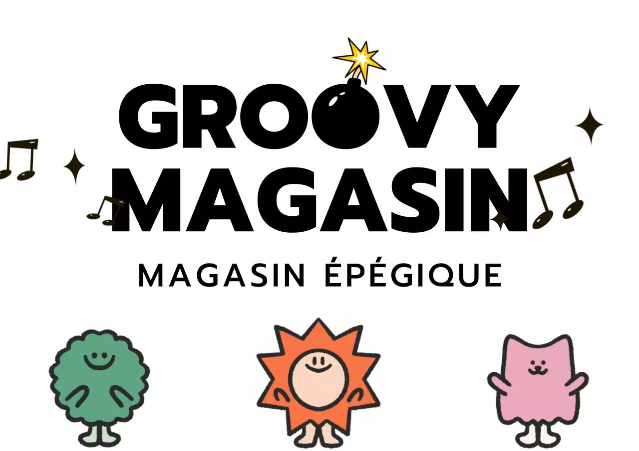 Une boutique éditoriale avec des illustrations de personnages branchés et mignons