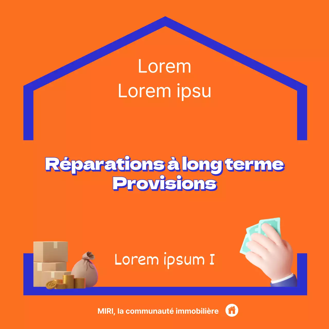 Nouvelles de la carte sur l'indemnité de réparation à long terme pour les déménagements de l'automne bleu-orange