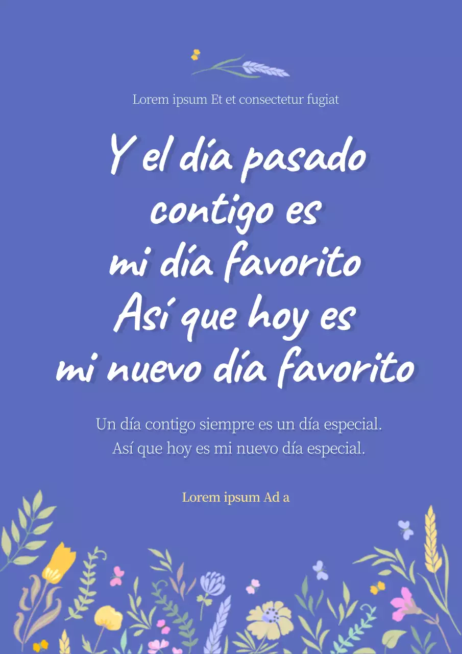 Azul Ultramar Lindo Texto Resaltado Citas en Inglés - Copiar