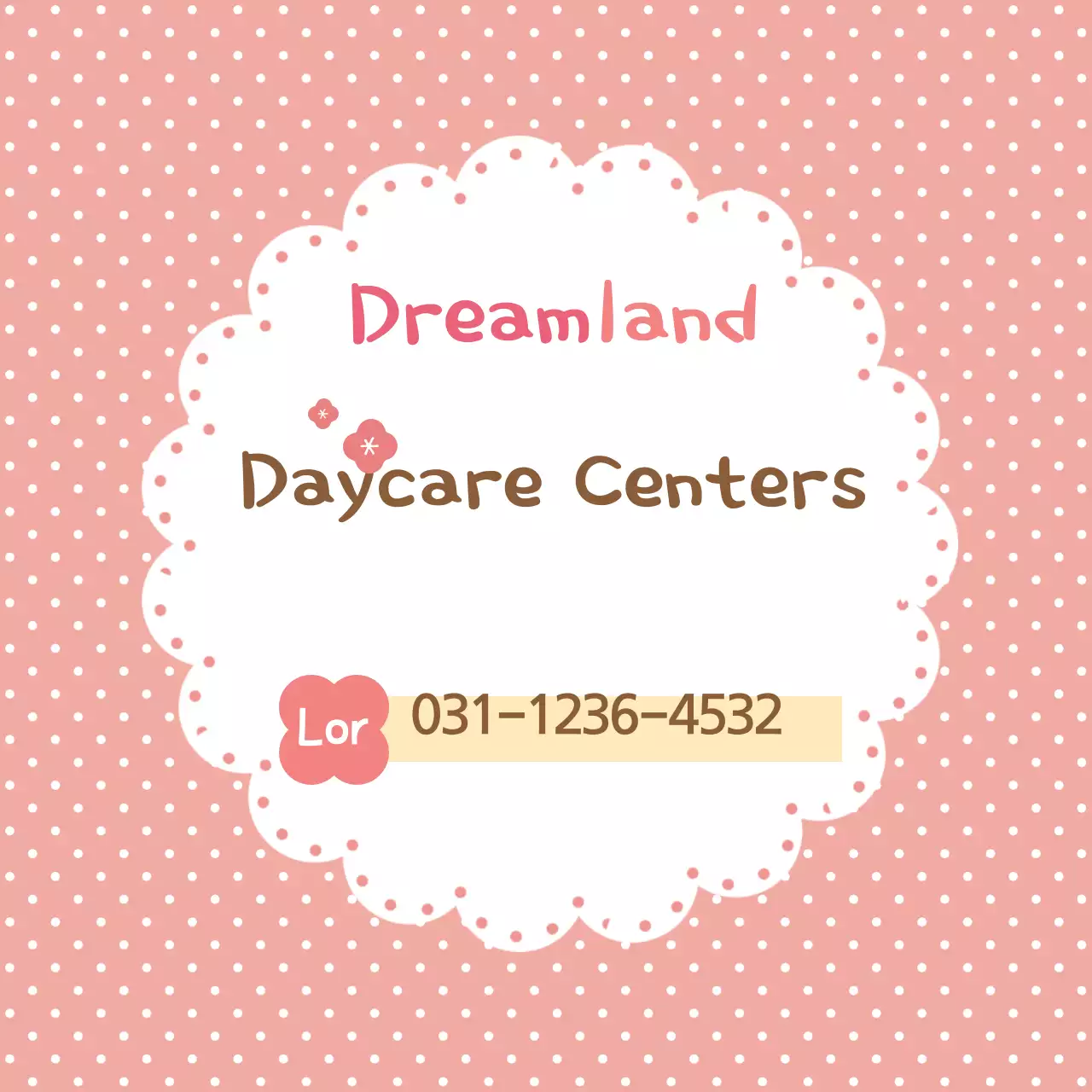 Pink Simple Daycare Advertisement Banner