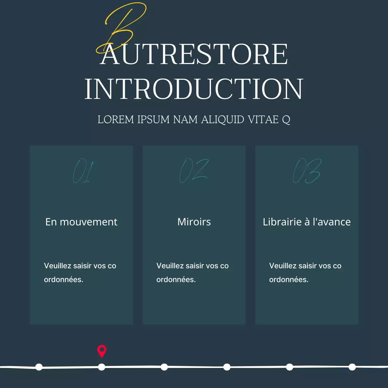 Guide de la librairie moderne en bleu marine