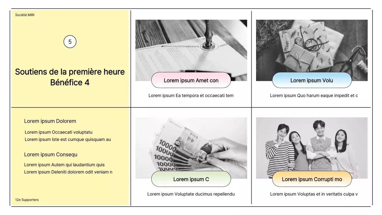 Cérémonie de lancement des supporters avec des formes pastel de cadres solaires