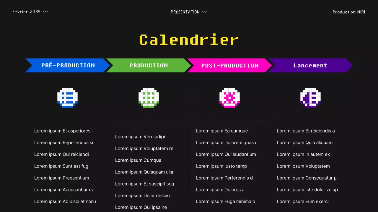 Proposition de vidéo pour un concept de diffusion rétro coloré