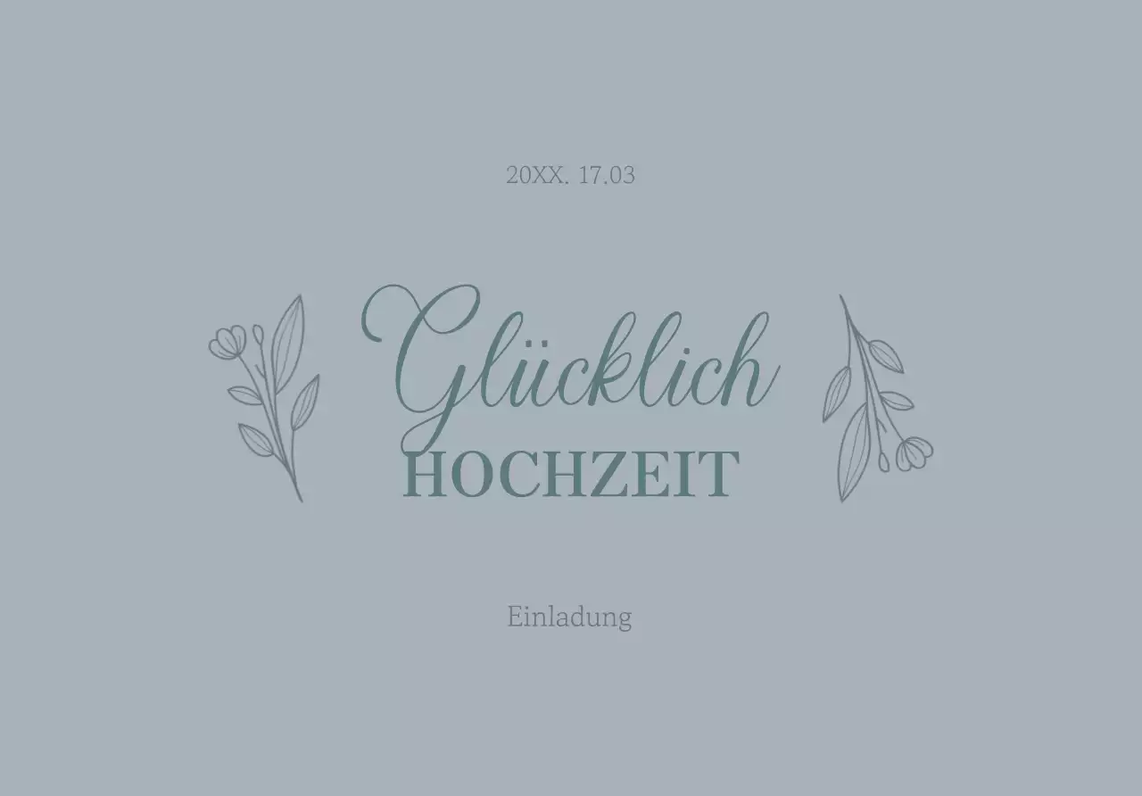 Luxuriöse Umschläge für Hochzeitseinladungen mit Text und floralen Illustrationen