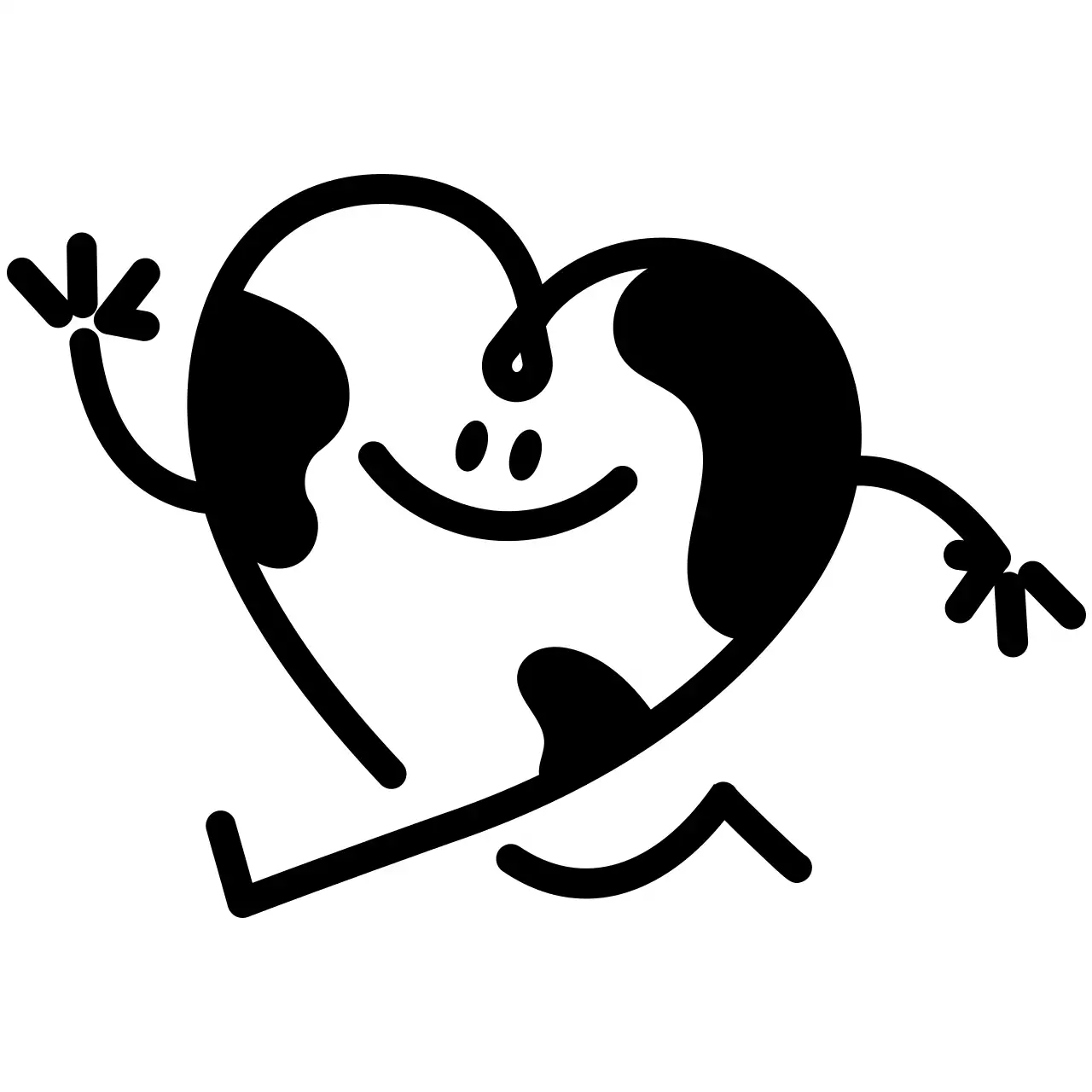 Personnage de campagne noir et écologique et souvenir avec le nom de la campagne