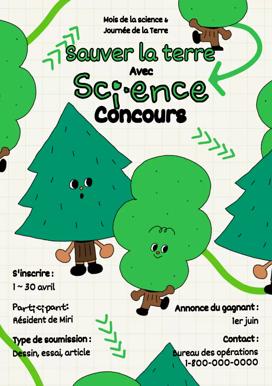 Concours de la Journée de la science pour les points de caractère "graine de lotus" et "arbre vert