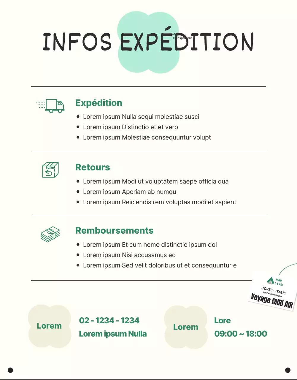 Promouvoir les bagages de vacances avec des lignes simples et mentholées