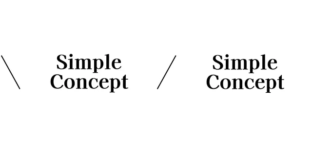 Conception simple avec des lignes diagonales blanches et noires et un texte en anglais