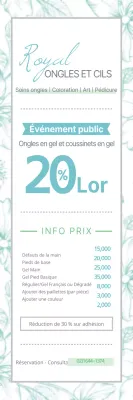 Prix pour un ongle de style émotionnel en blanc et bleu clair