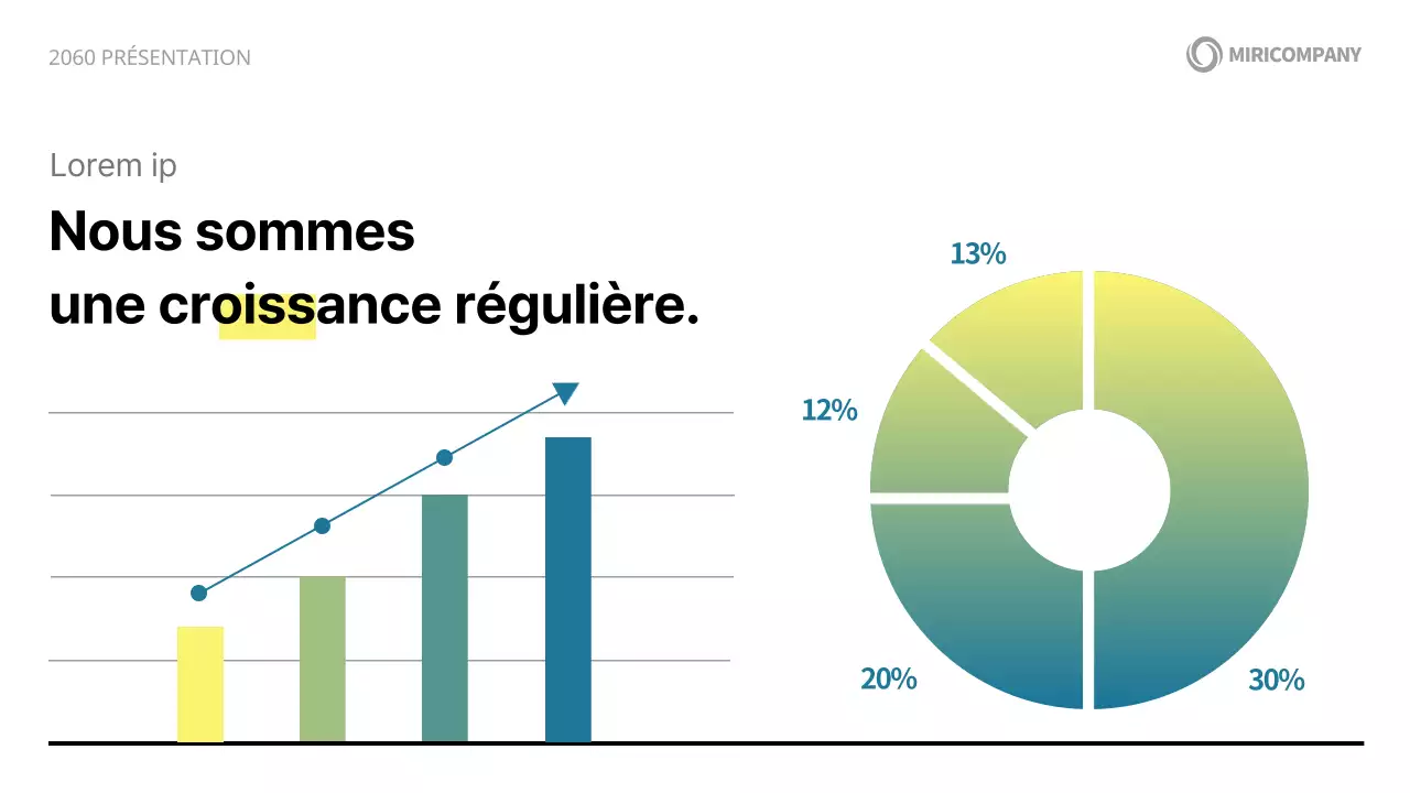 Une proposition d'introduction d'entreprise moderne en blanc et bleu