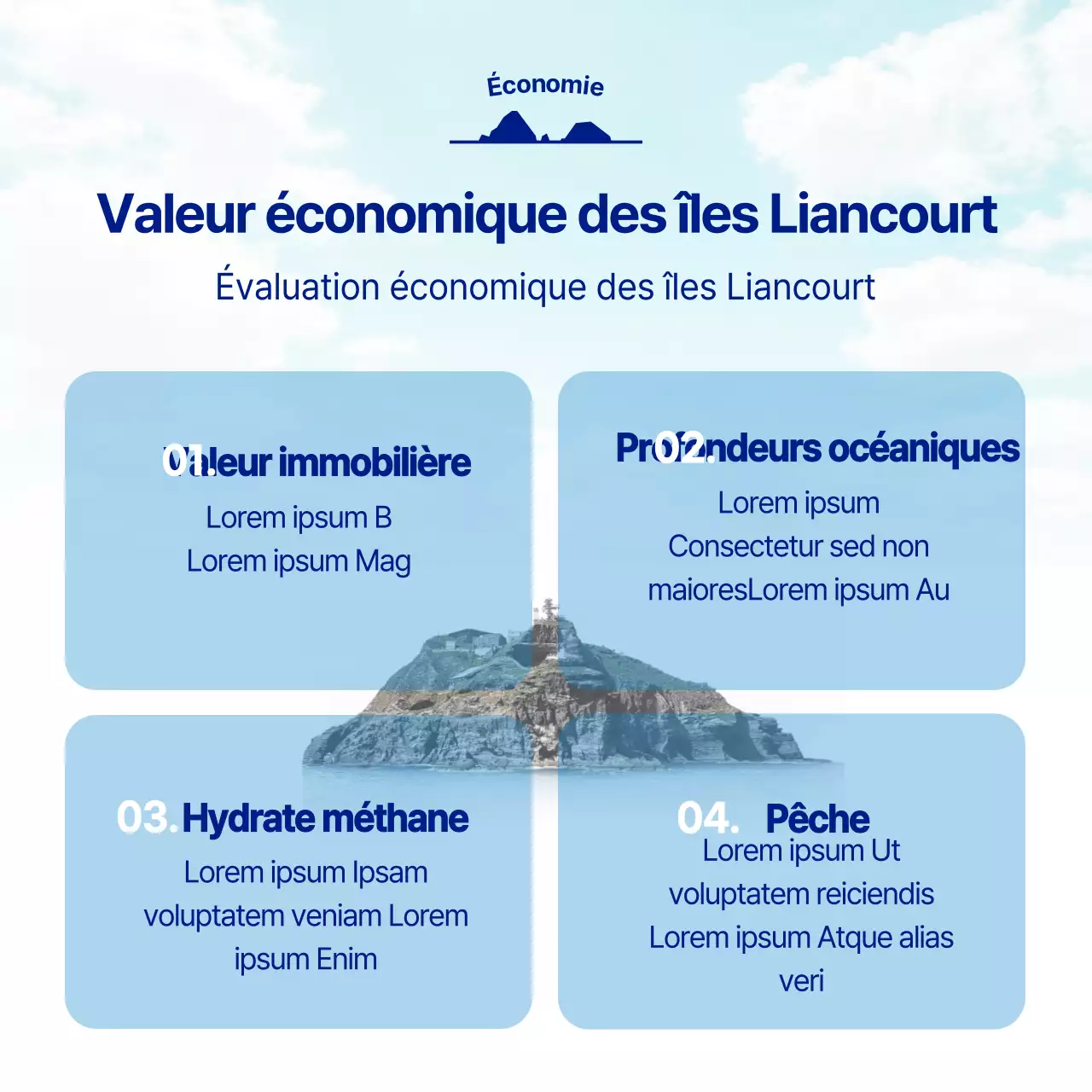 L'équipe de sensibilisation de l'université de Dokdo (bleu clair et bleu marine)