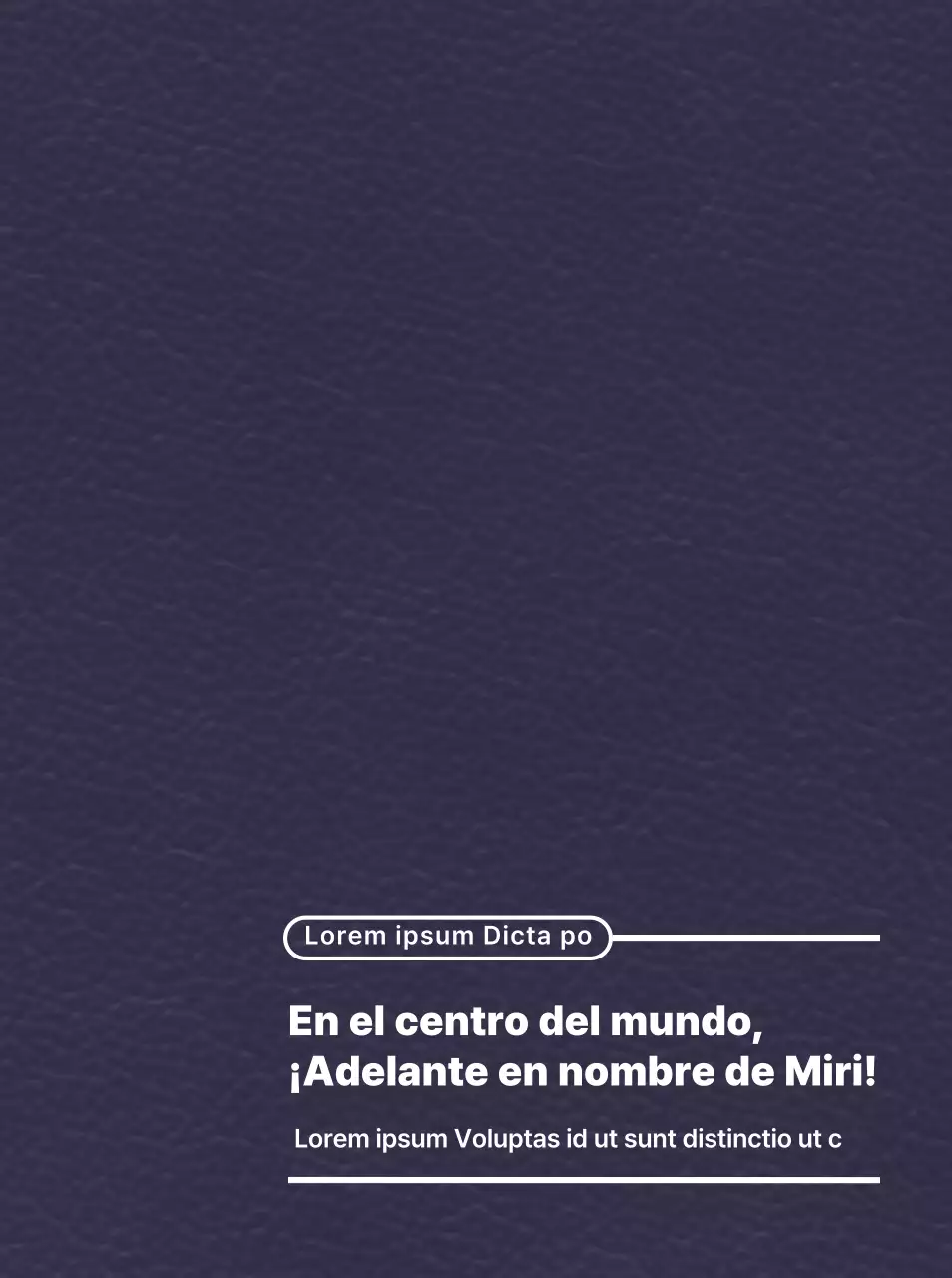 Destacar el eslogan de la universidad con un sencillo concepto de disposición del texto