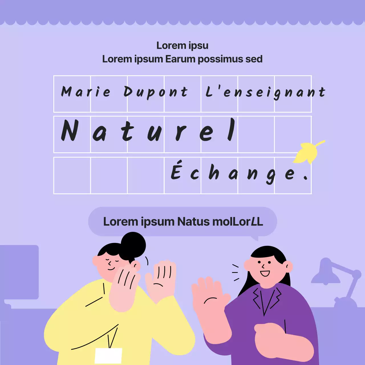 Promotion d'un livre avec des illustrations relaxantes à la lavande (CardNews)