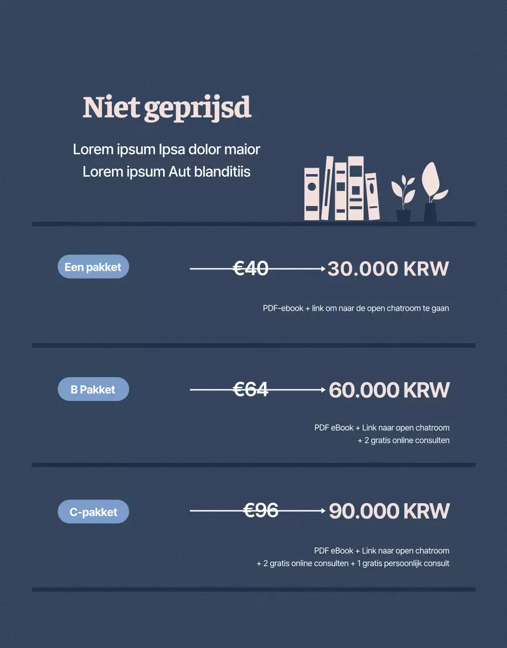 Verkoop ebooks in blauw en roze