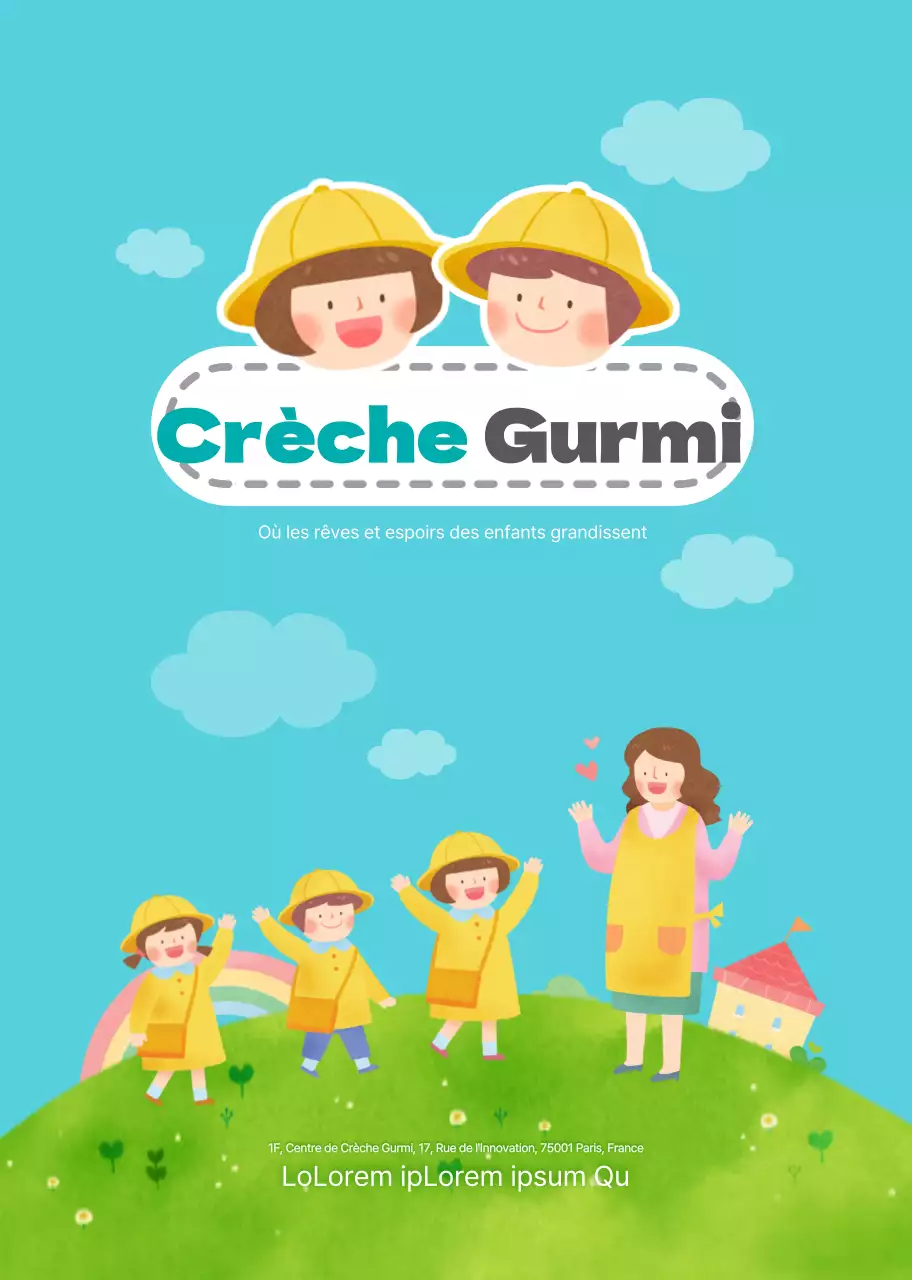 Joli livret de puériculture à reliure à ressort menthe et multicolore