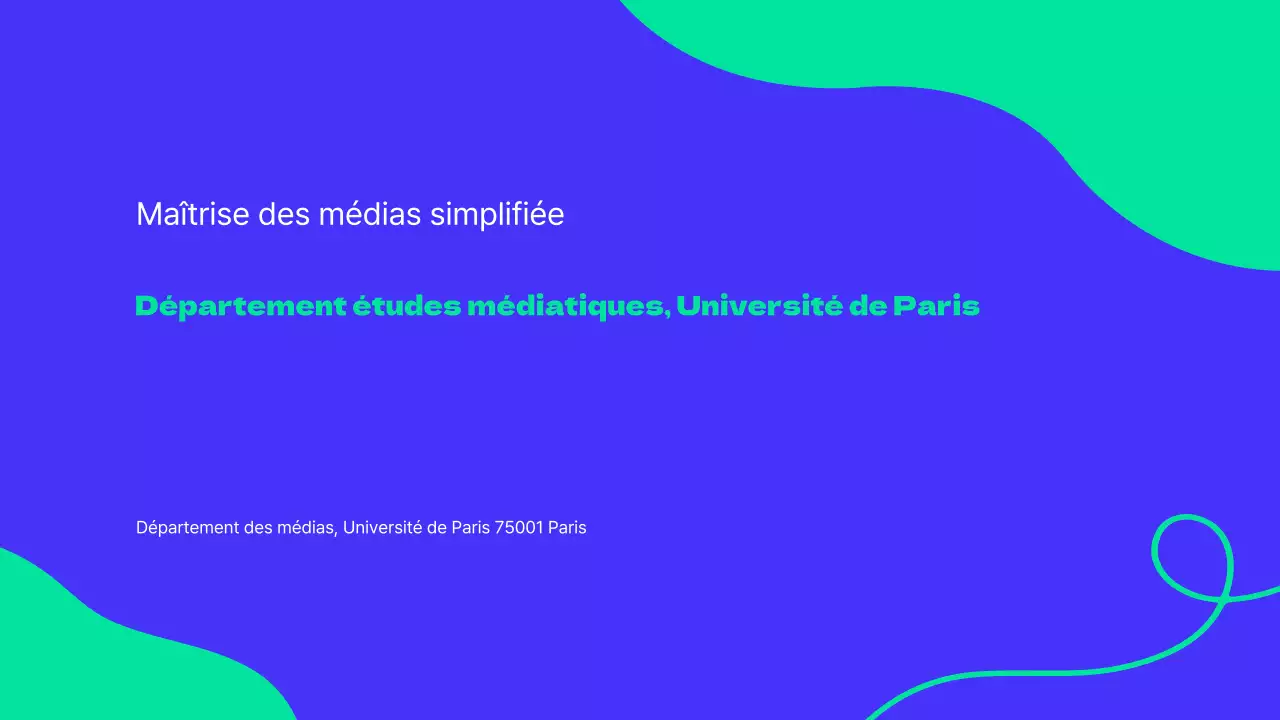 Une présentation moderne, en bleu et blanc, du service des relations publiques d'une université