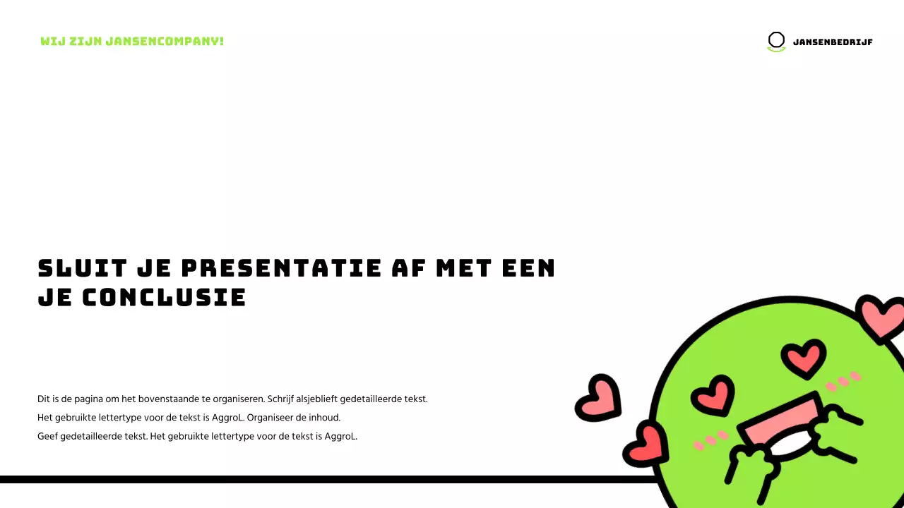 Schattige personages in chartreuse en een strakke lay-out