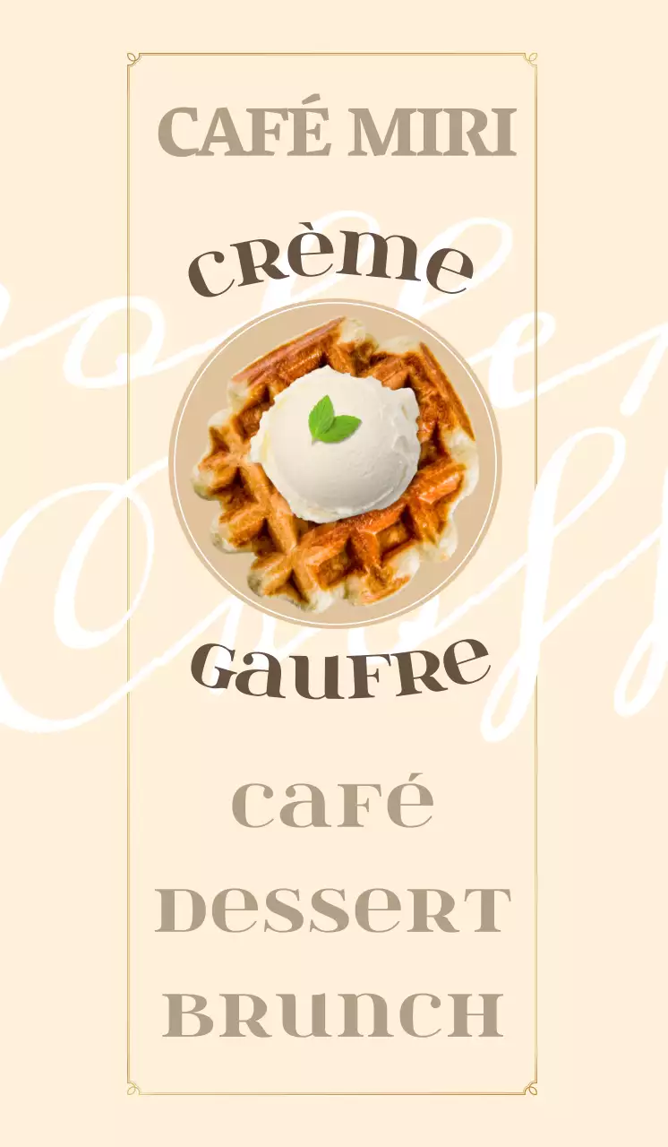 Matériel promotionnel pour un café brunch émotionnel