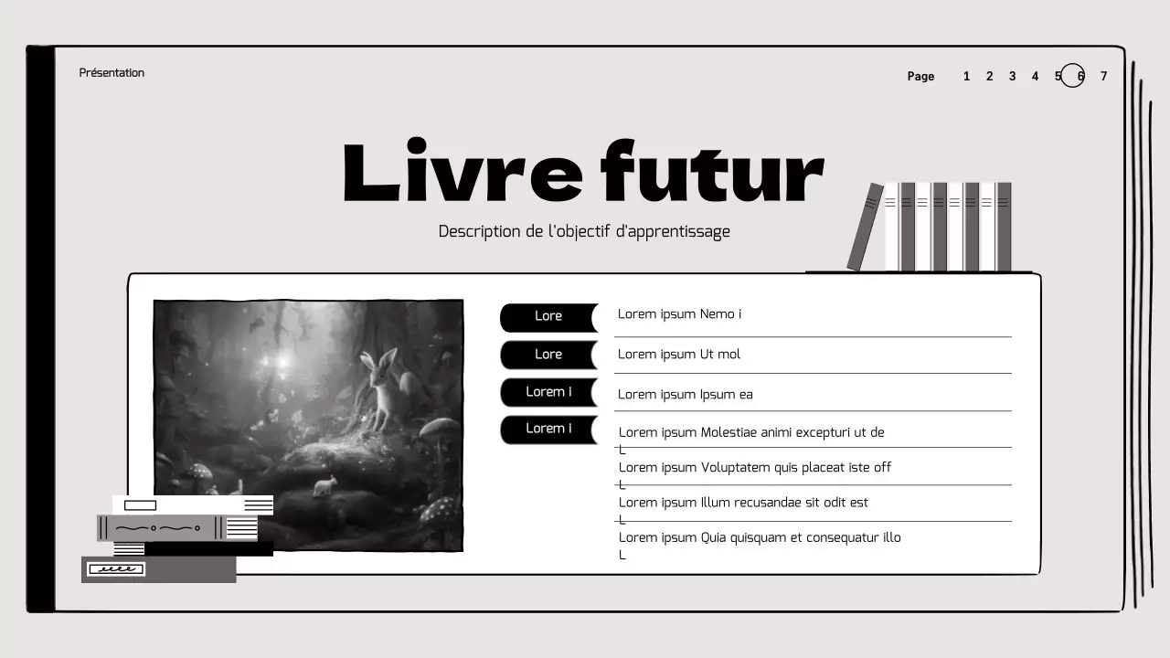 Discussion en classe sur le livre mettant en valeur les illustrations de dessin en beige et noir