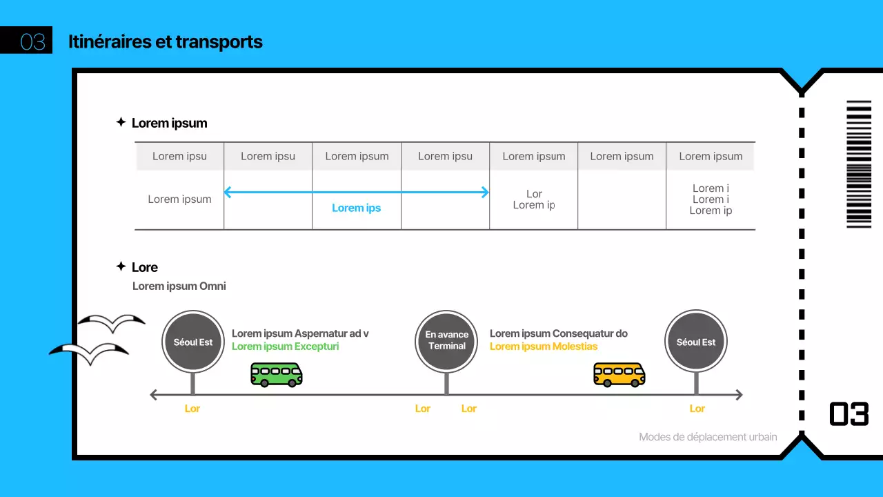 Thème de voyage vert et bleu