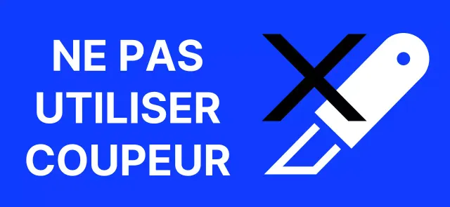 Un design branché en bleu et noir avec une illustration d'avertissement et une page d'accueil d'entreprise.