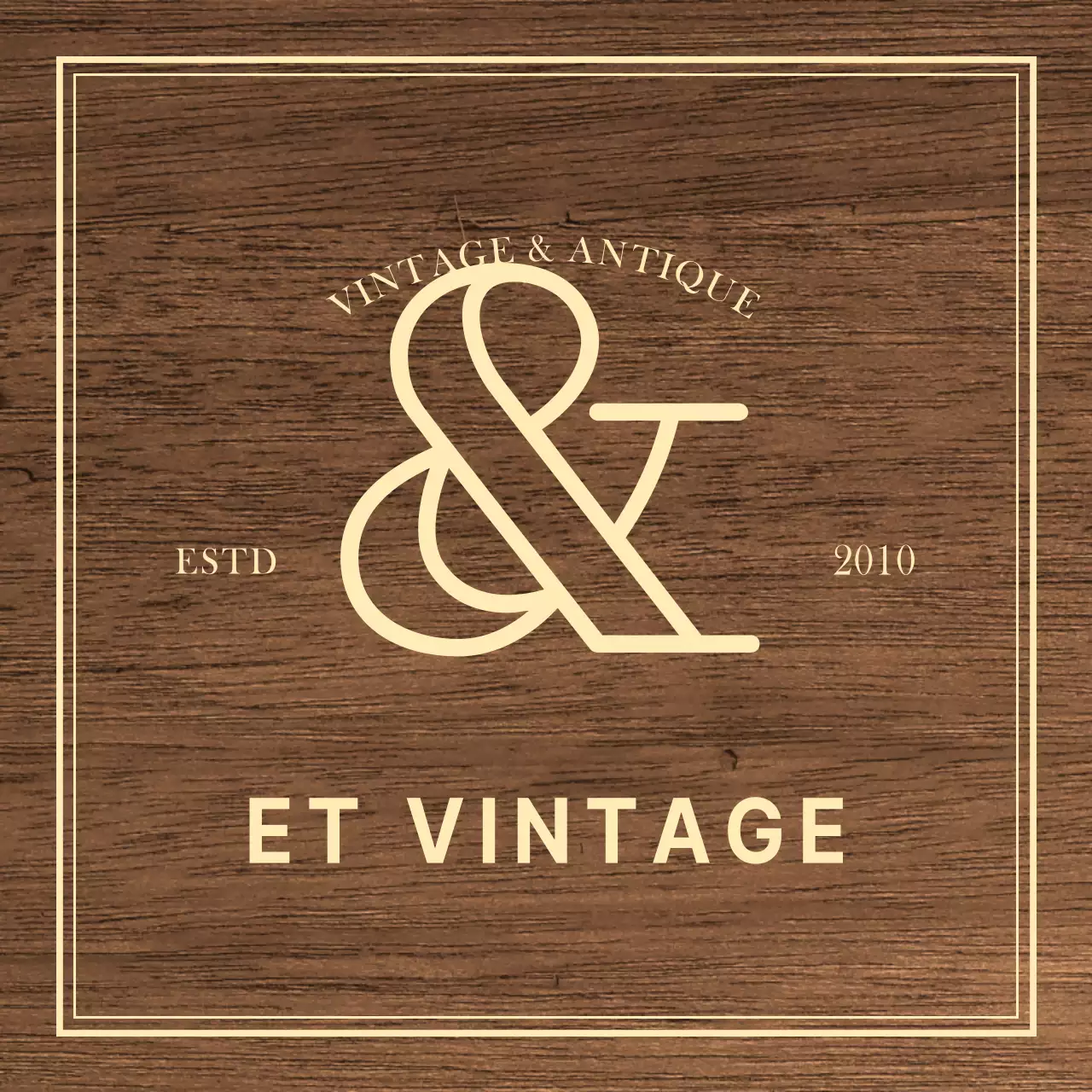 Enseigne de magasin vintage avec texte ivoire pour un look classique